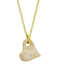 Stardust 18K Gold & Diamond Pavé Heart Necklace