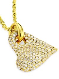 Stardust 18K Gold & Diamond Pavé Heart Necklace