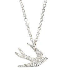 Stardust Sterling Silver & Diamond Mini Dove Pendant Necklace
