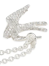 Stardust Sterling Silver & Diamond Mini Dove Pendant Necklace