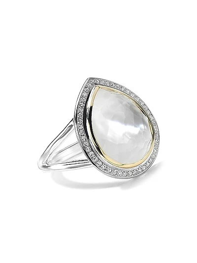 Chimera Sterling Silver, 18K Yellow Gold & Multi-Stone Ring