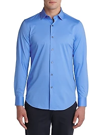 OoohCotton® Marbled Long-Sleeve Comfort Stretch Shirt