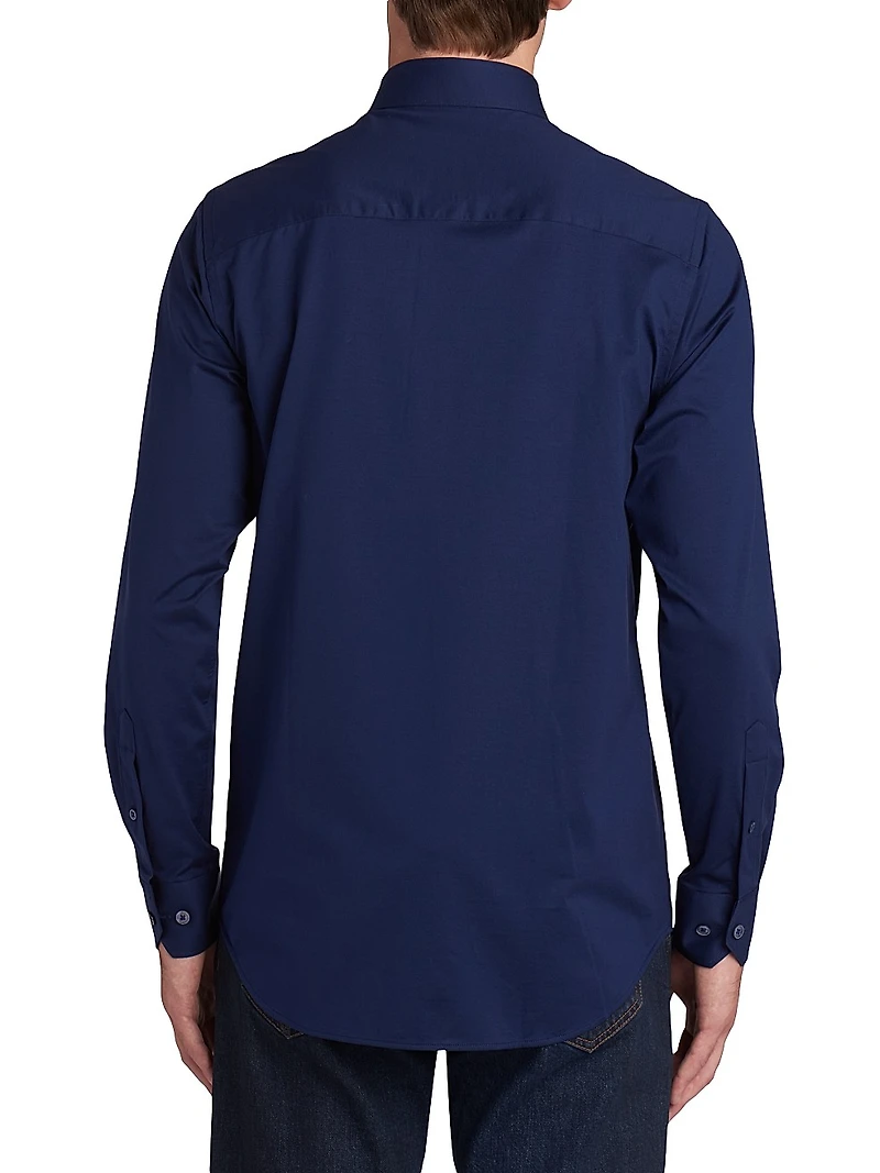 OoohCotton® Marbled Long-Sleeve Comfort Stretch Shirt