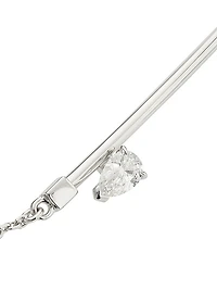 Serti Sur Vide 18K White Gold & Diamond Chain Bracelet