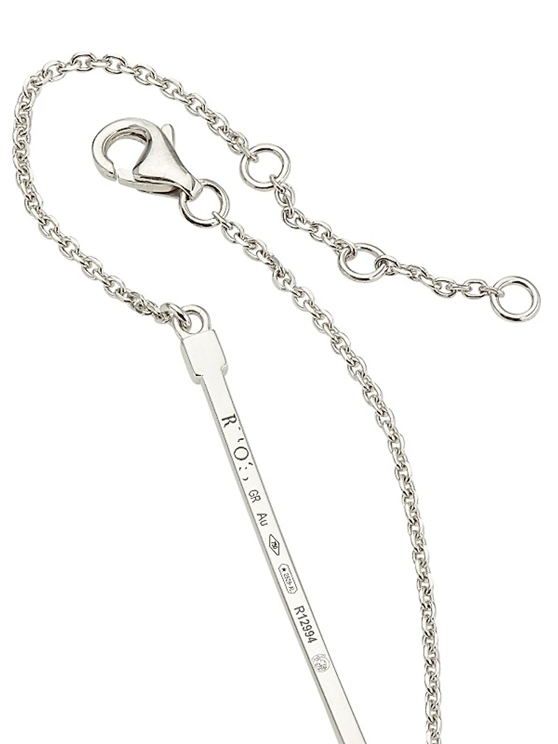 Serti Sur Vide 18K White Gold & Diamond Chain Bracelet