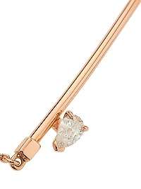 Serti Sur Vide 18K Rose Gold & Diamond Chain Bracelet