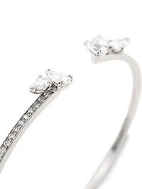Serti Sur Vide 18K White Gold & Diamond Bangle