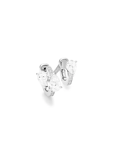 Serti Sur Vide 18K White Gold & 0.70 TCW Diamond Ear Cuff - Left Or Right