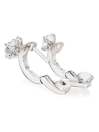 Serti Sur Vide 18K White Gold & 0.70 TCW Diamond Ear Cuff - Left Or Right