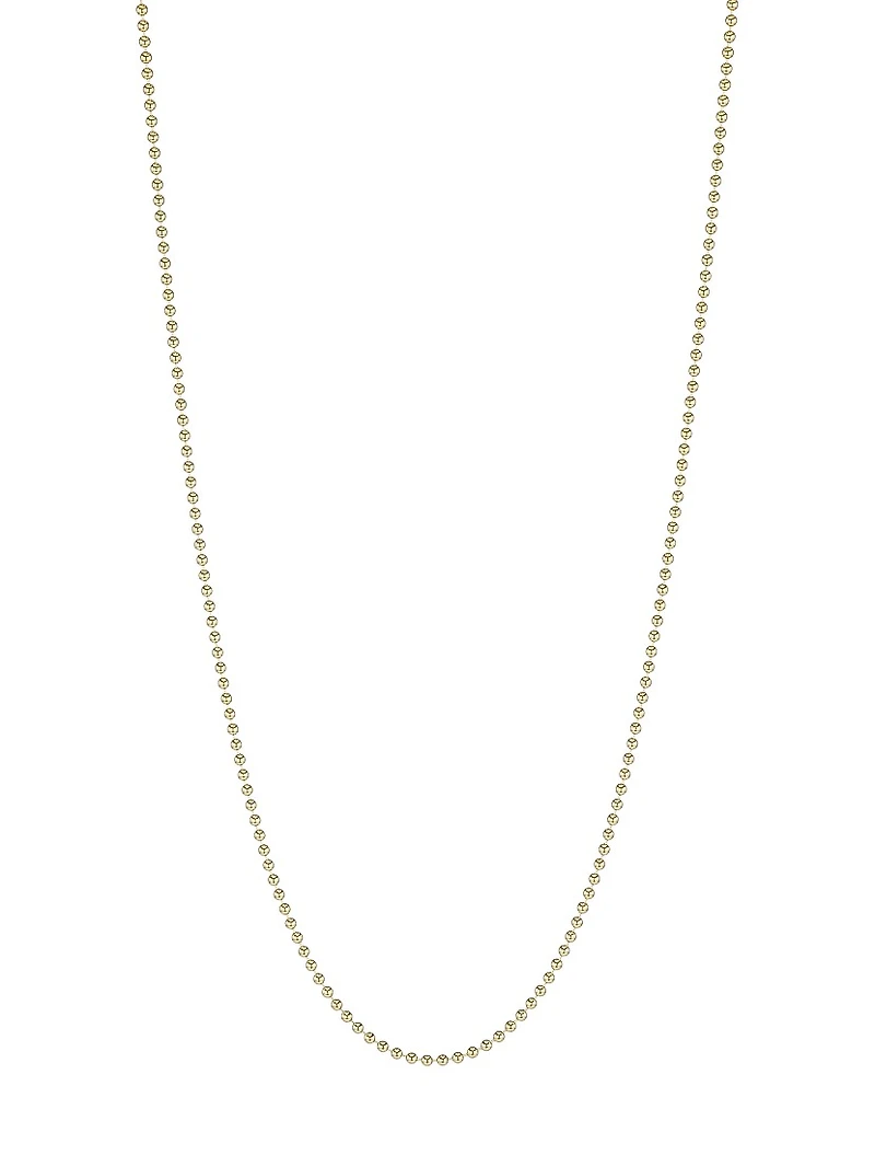 Solid 14K Gold Bead Chain Necklace