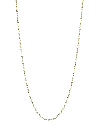 Solid 14K Gold Bead Chain Necklace