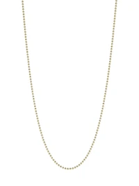 Solid 14K Gold Bead Chain Necklace
