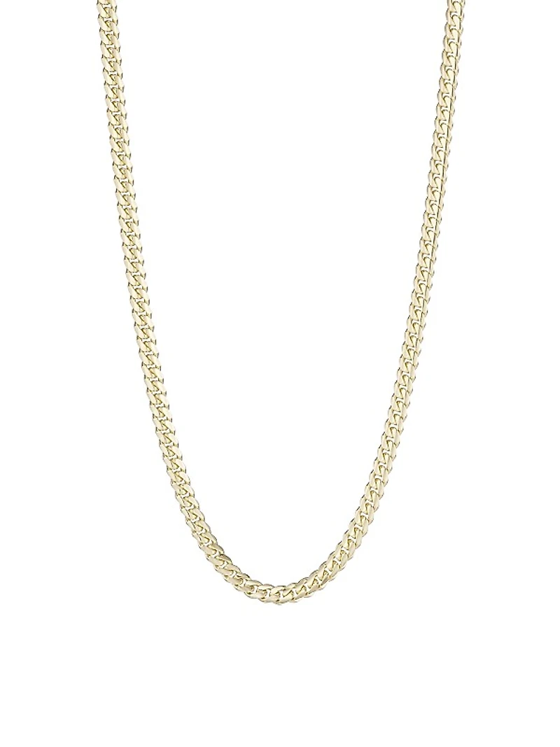 Solid 14K Gold Cuban Chain Necklace