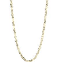 Solid 14K Gold Cuban Chain Necklace