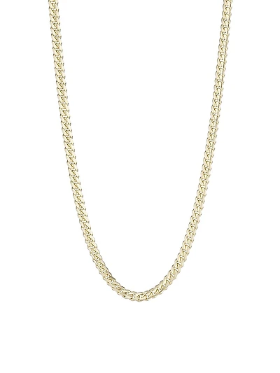 Solid 14K Gold Cuban Chain Necklace