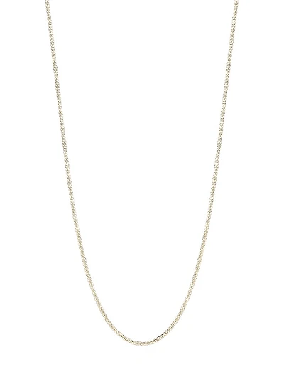 Solid 14K Gold Wheat Chain Necklace