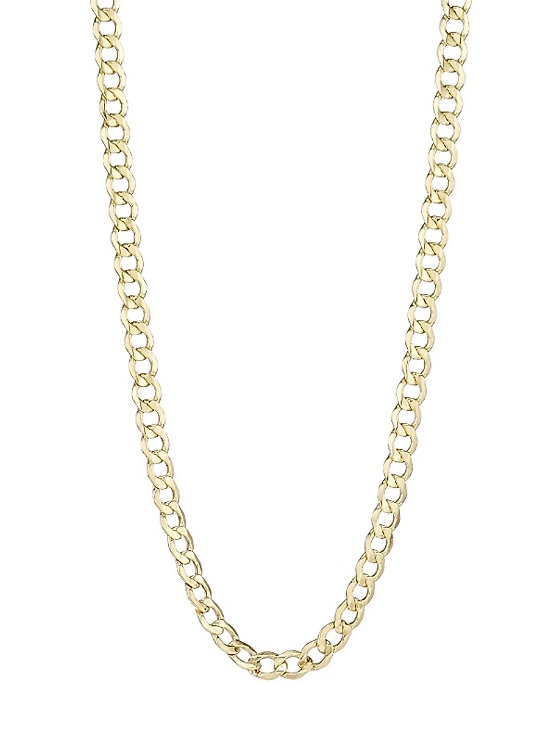 14K Gold Curb Chain Necklace
