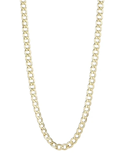 14K Gold Curb Chain Necklace