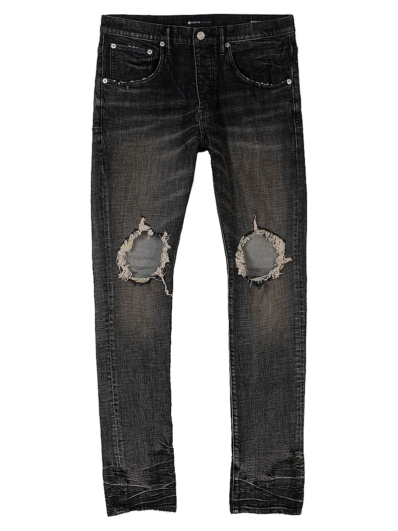 P001 Distressed Stretch Skinny Jeans