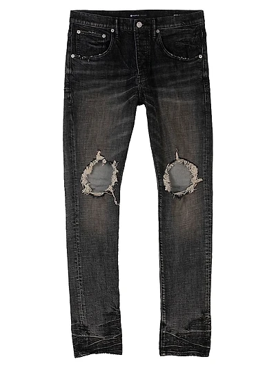 P001 Distressed Stretch Skinny Jeans