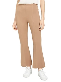 Wool Knit Flared Leg Pants