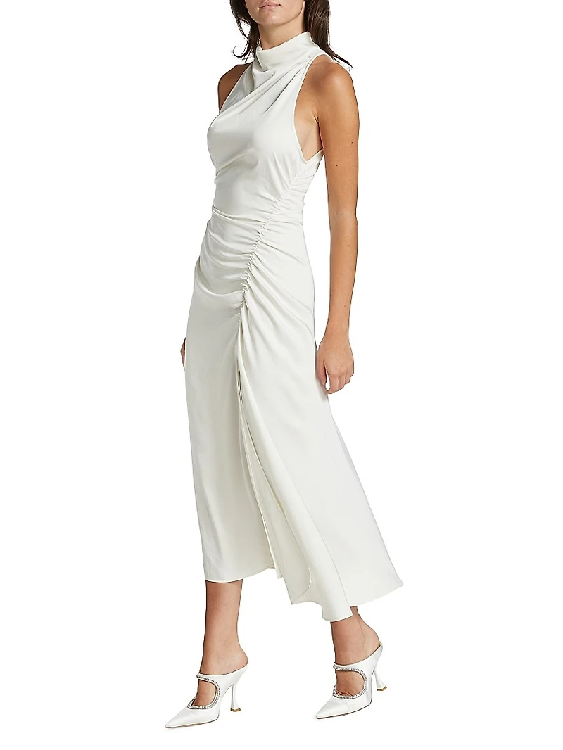 Inez Satin Halter Dress