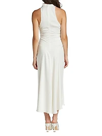 Inez Satin Halter Dress
