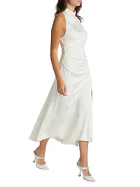 Inez Satin Halter Dress
