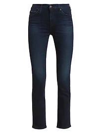 Mari High-Rise Stretch Straight Jeans