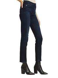 Mari High-Rise Stretch Straight Jeans
