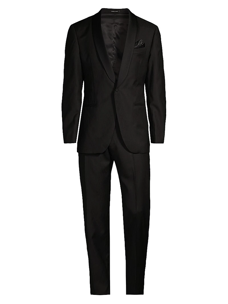 COLLECTION Satin Shawl Collar Wool Tuxedo
