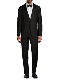 COLLECTION Satin Shawl Collar Wool Tuxedo