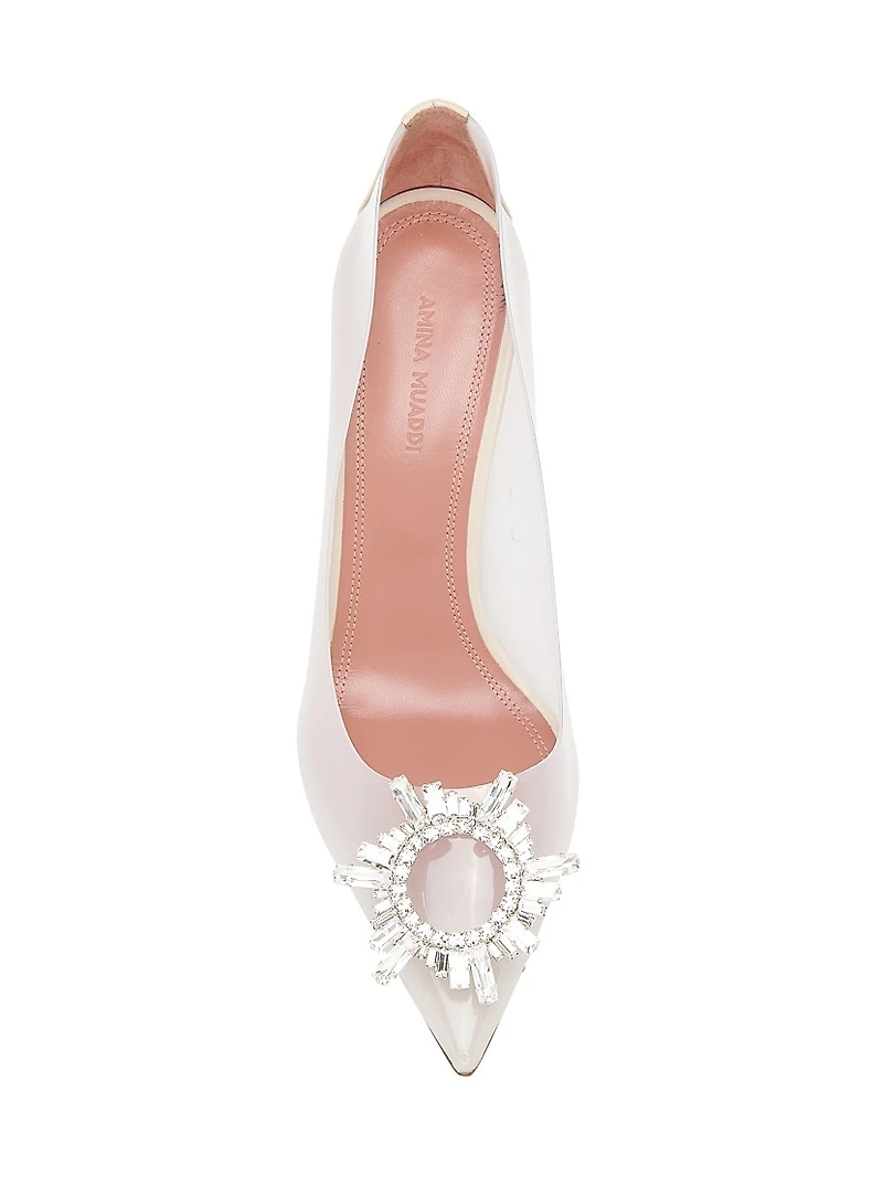 Begum Embellished Transparent Pumps