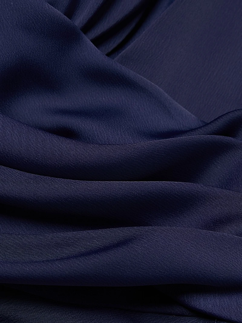 Kali Wrapped Satin Gown
