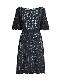 Crepe Fit-&-Flare Dress