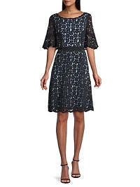 Crepe Fit-&-Flare Dress