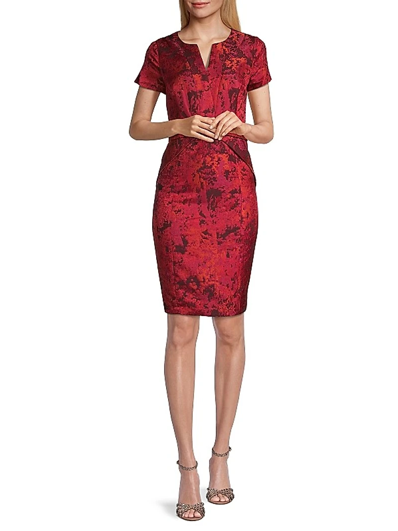 Jacquard Sheath Dress