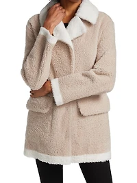 Shearling Notch Collar Coat