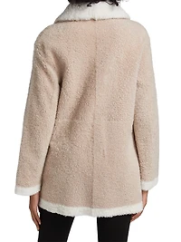 Shearling Notch Collar Coat