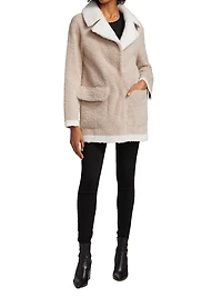 Shearling Notch Collar Coat