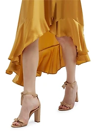 Clarita 90MM Knotted Leather Sandals