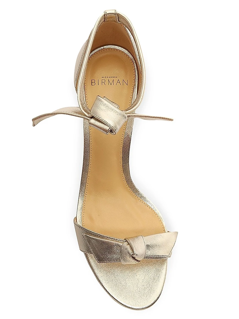 Clarita 60MM Metallic Leather Sandals