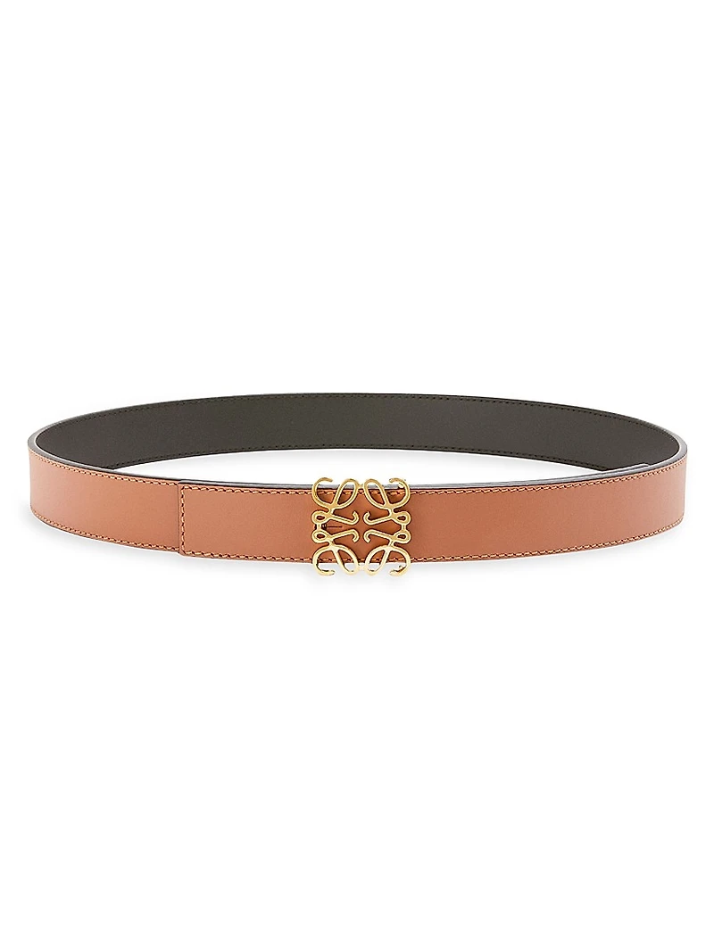 Reversible Anagram Leather Belt