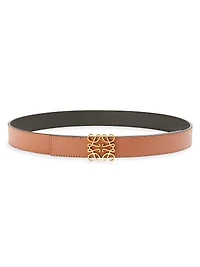 Reversible Anagram Leather Belt