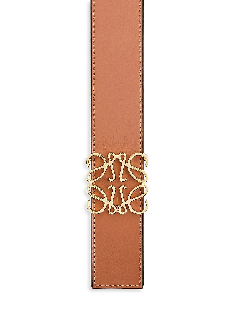 Reversible Anagram Leather Belt