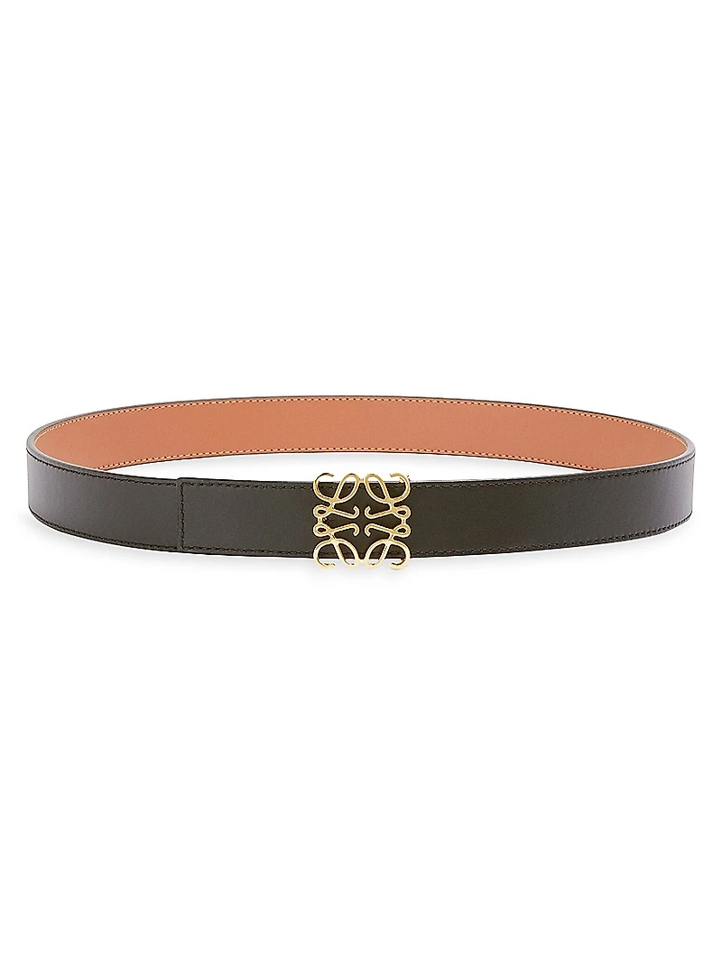 Reversible Anagram Leather Belt