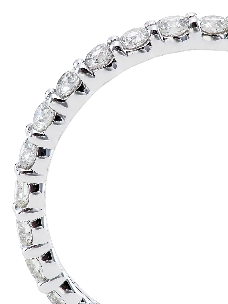 14K White Gold & 1 TCW Diamond Eternity Band