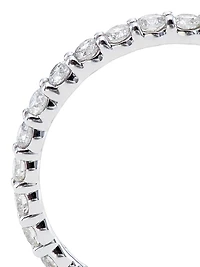 14K White Gold & 1 TCW Diamond Eternity Band