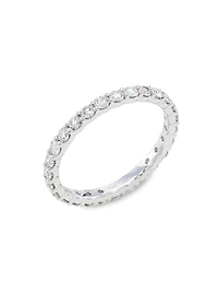14K White Gold & 1 TCW Diamond Eternity Band