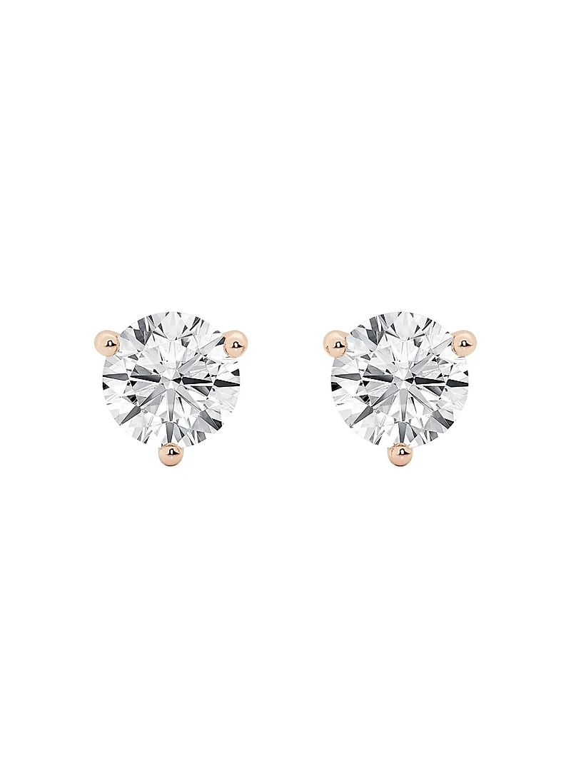 14K Gold & Diamond Martini Stud Earrings/0.50-6.00 TCW